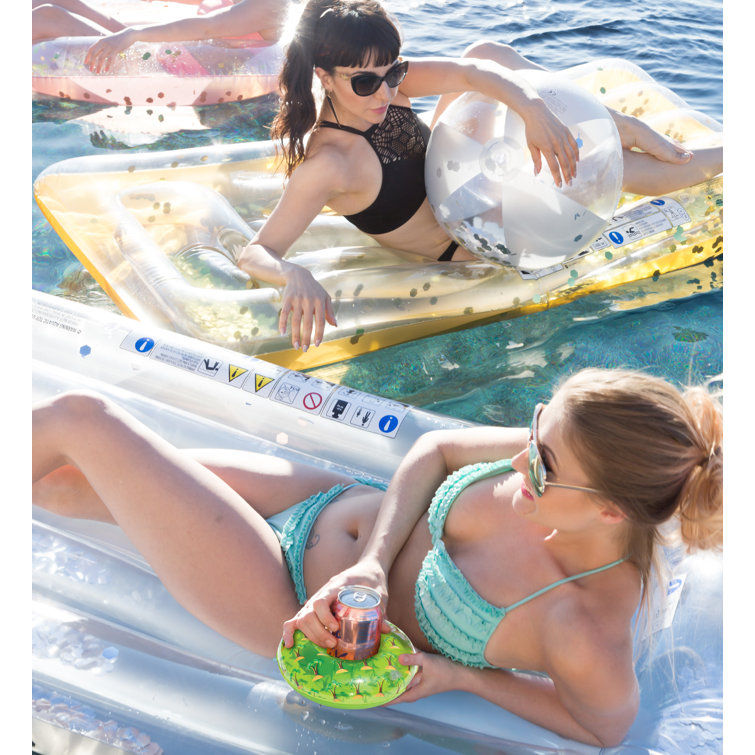 Bay Isle Home Inflatable Palm Tree Pool Float Drink Holders Set Of